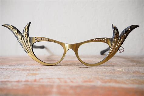 old fashioned cat eye glasses.